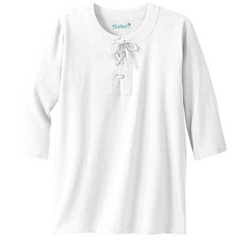 Kingsize Men's Big & Tall Gauze Lace-up Shirt