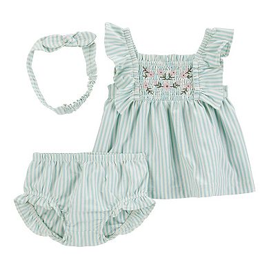 Baby Girl Carter's 3-pc. Top, Shorts, & Headband Set