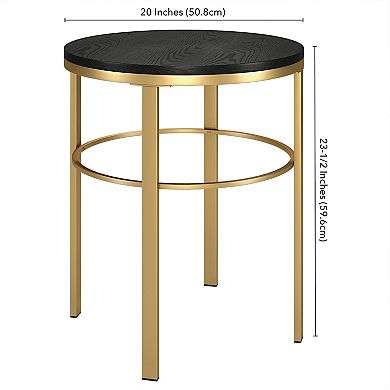 Finley & Sloane Gaia Wide Round Side Table with MDF Top