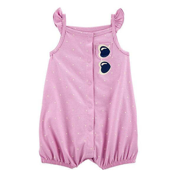 Baby Girl Carter's Sleeveless Romper - Purple (NEWBORN)