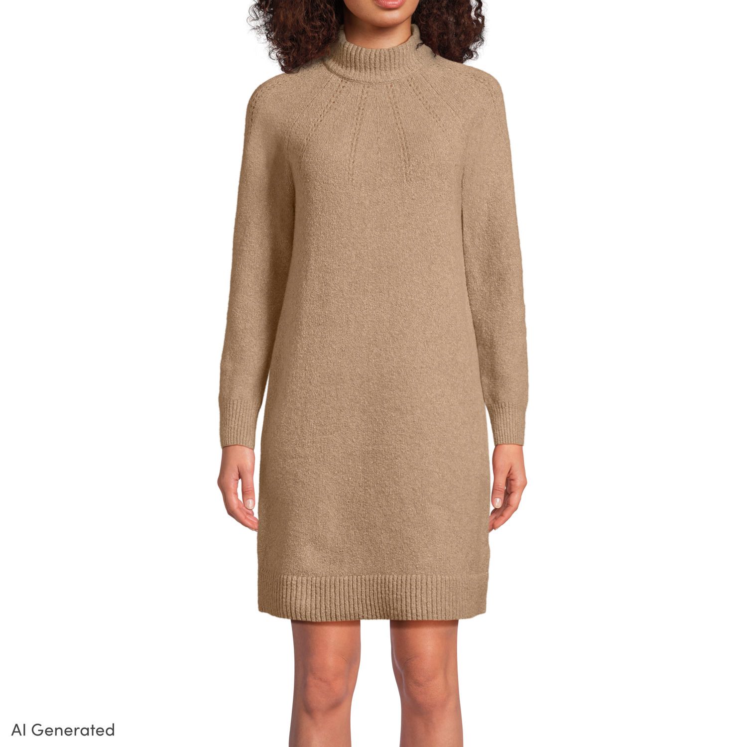 Женские платья Lands' End Boucle Long Sleeve Mock Neck Sweater Dress