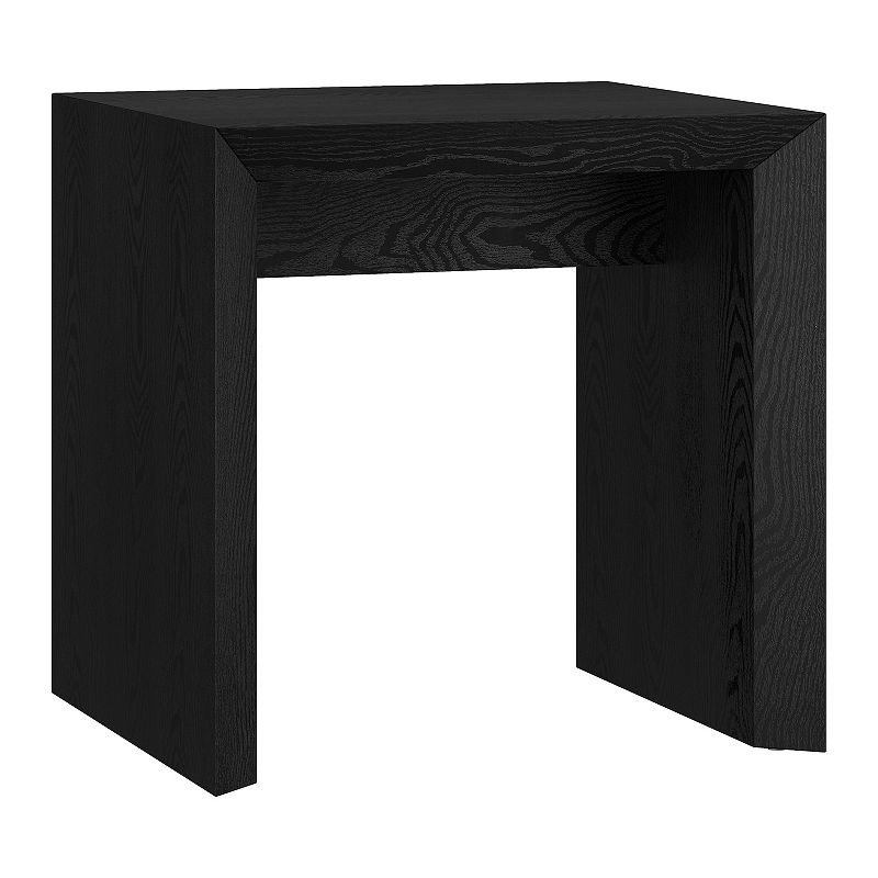Finley & Sloane Oswin 22-in. Wide Rectangular Side Table, Black Grain (Set of 2)