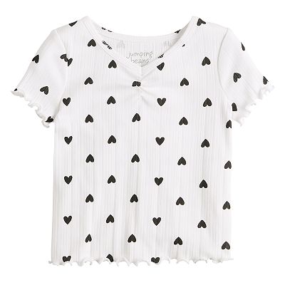 Baby & Toddler Girl Jumping Beans® Ruched Neck Ribbed Tee