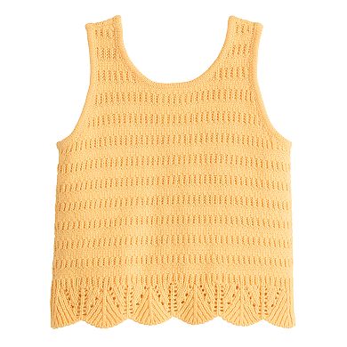 Baby & Toddler Girl Jumping Beans® Mixed Stitch Sweater Tank Top