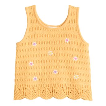 Baby & Toddler Girl Jumping Beans® Mixed Stitch Sweater Tank Top