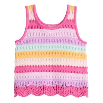 Baby & Toddler Girl Jumping Beans® Mixed Stitch Sweater Tank Top