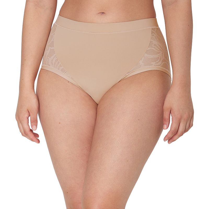 Women's Bali®'s Coolest Smoothing High-Waist Brief Panty DFCSBF, Size: Medium, Brown