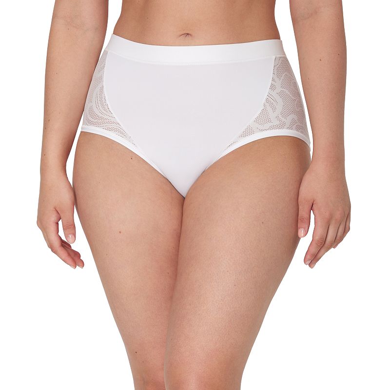Women's Bali®'s Coolest Smoothing High-Waist Brief Panty DFCSBF, Size: Large, White