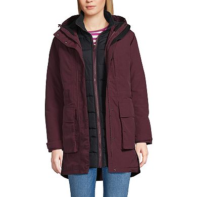 Women's Lands' End Squall Waterproof Insulated 3-in-1 Winter Parka