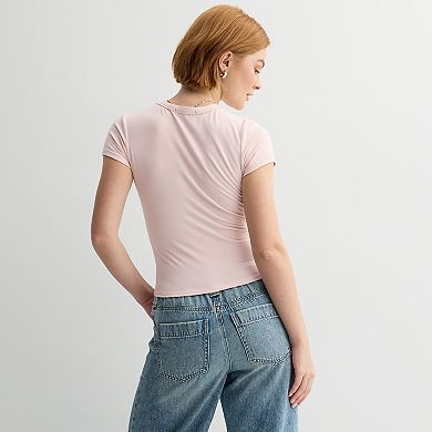 Juniors' Harper & Ivy Graphic Baby Tee