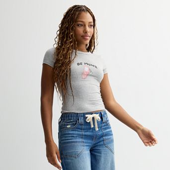 Juniors' Harper & Ivy Graphic Baby Tee