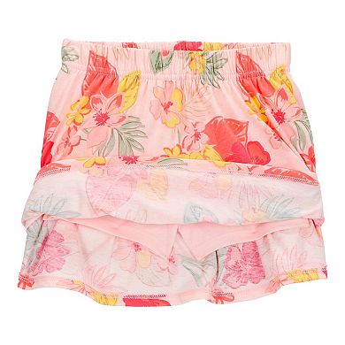 Toddler Girl Carter's 2-pc. Ribbed Tank Top & Floral Skort Set