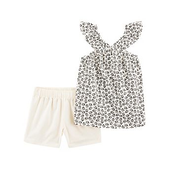 Girls 4-8 Carter's 2 pc Floral Tank Top & Pull-On Short Set