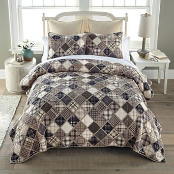Donna Sharp 3 pc Driftwood Cotton Quilt Set with Shams