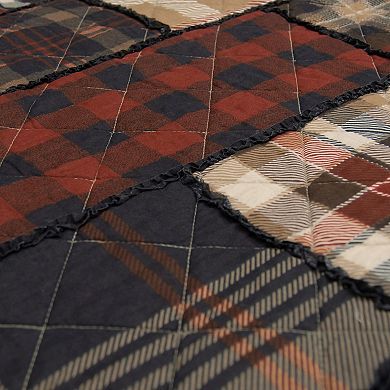 Donna Sharp Plaid Cotton Pieced Quilt Set with Shams