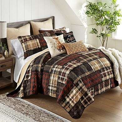 Donna Sharp Plaid Cotton Pieced Quilt Set with Shams