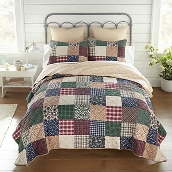 Donna Sharp 3 pc Rustic Paisley Cotton Quilt Set with Shams
