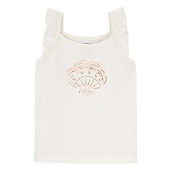 Toddler Girl Carter's Seashell Flutter Tank Top