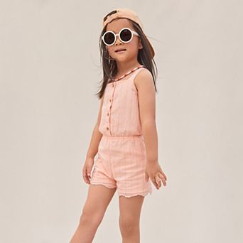 Toddler Girl Carter's Boho Button-Up Crinkle Romper