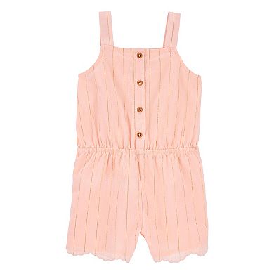 Toddler Girl Carter's Boho Button-Up Crinkle Romper