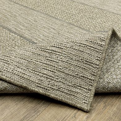 StyleHaven Tangelo Broad Stripe Indoor / Outdoor Area Rug