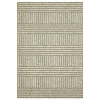 StyleHaven Tangelo Geometric Striped Indoor / Outdoor Area Rug