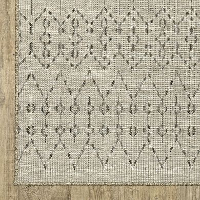 StyleHaven Tangelo Tribal Geometric Indoor / Outdoor Area Rug