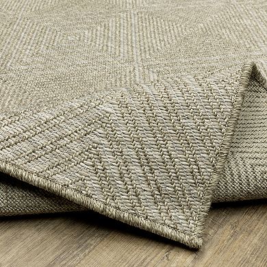 StyleHaven Tangelo Diamond Indoor / Outdoor Area Rug