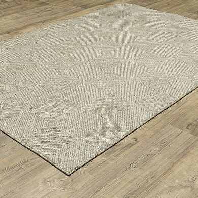 StyleHaven Tangelo Diamond Indoor / Outdoor Area Rug
