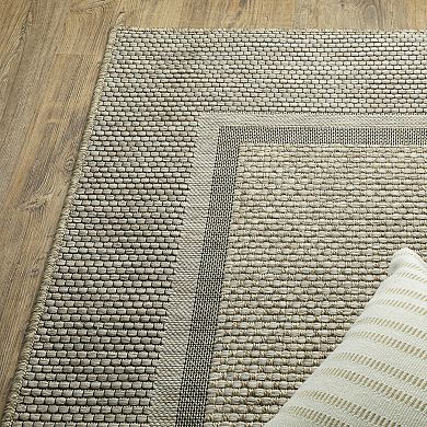 StyleHaven Tangelo Border Indoor / Outdoor Area Rug