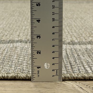 StyleHaven Tangelo Border Indoor / Outdoor Area Rug