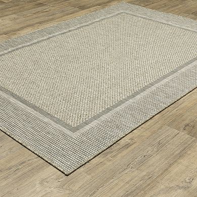 StyleHaven Tangelo Border Indoor / Outdoor Area Rug
