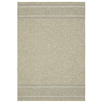 StyleHaven Tangelo Banded Border Indoor / Outdoor Area Rug