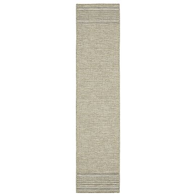 StyleHaven Tangelo Banded Border Indoor / Outdoor Area Rug