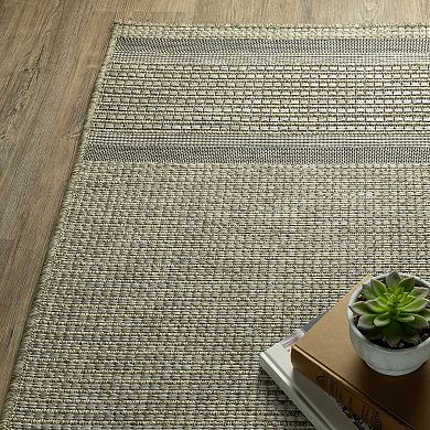 StyleHaven Tangelo Banded Border Indoor / Outdoor Area Rug