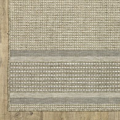 StyleHaven Tangelo Banded Border Indoor / Outdoor Area Rug