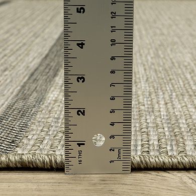 StyleHaven Tangelo Banded Border Indoor / Outdoor Area Rug