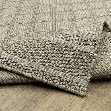 StyleHaven Tangelo Diamond Lattice Indoor / Outdoor Area Rug