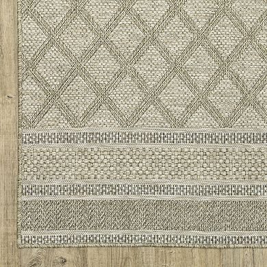 StyleHaven Tangelo Diamond Lattice Indoor / Outdoor Area Rug