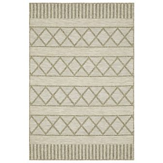 StyleHaven Tangelo Geometric Stripes Indoor / Outdoor Area Rug