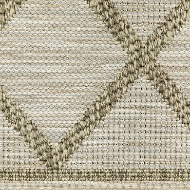 StyleHaven Tangelo Geometric Stripes Indoor / Outdoor Area Rug