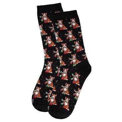 Cozy Cat Holiday Crew Socks
