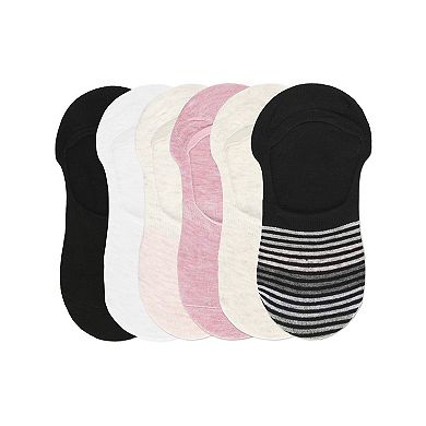 6 Pair Women's Gradient Stripes High Cut Liner
