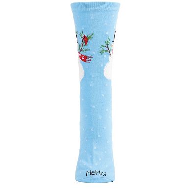 Dog & Snowman Holiday Crew Socks