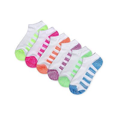 6 Pair Women's Heel Stripes Half Cushioned Low Cut Socks Liner