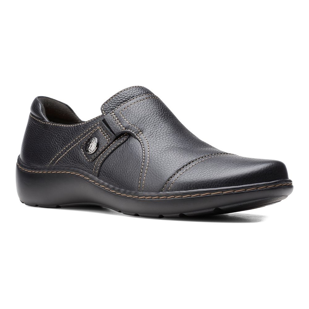 Clarks Cora Poppy 6.5 Women's Black