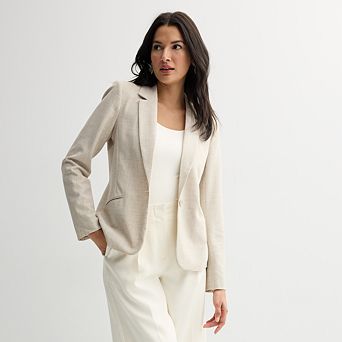 Petite Nine West Classic Single Button Blazer