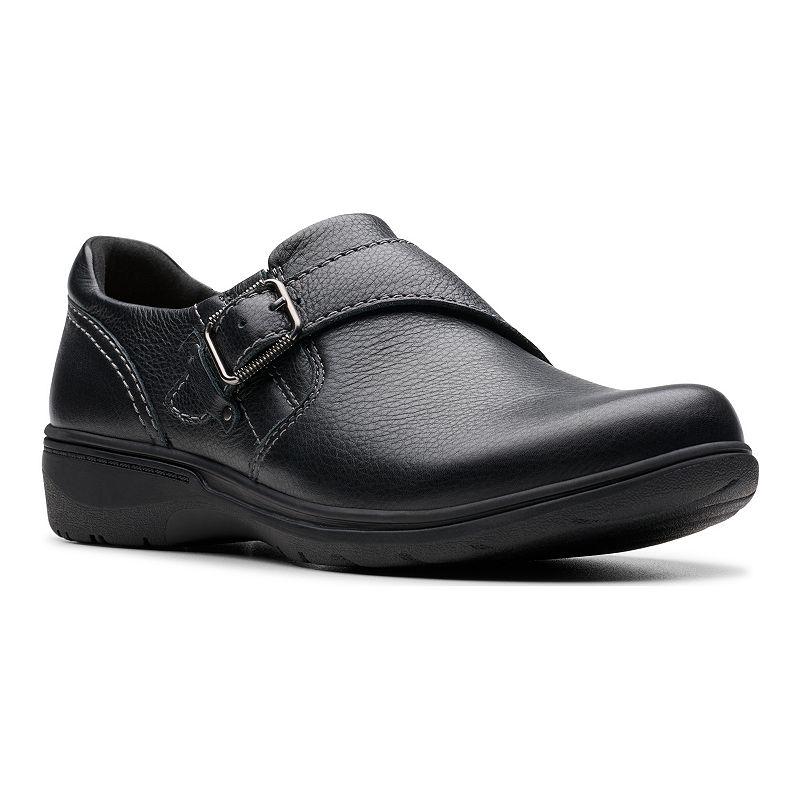 Clarks® Carleigh Jazz Women's Leather Shoes, Size: 7, Black
