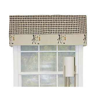 Shopaholic Window Treatment Banded Valance 3" Rod Pocket