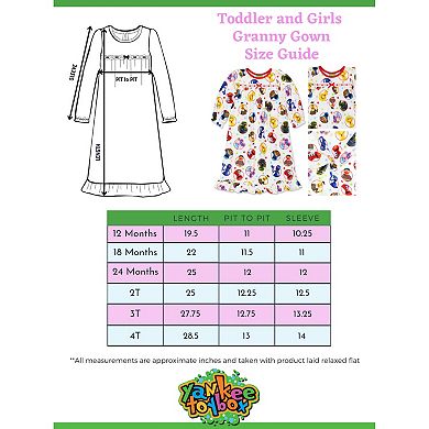 Sesame Street Elmo Infant Toddler Girls Granny Gown Nightgown
